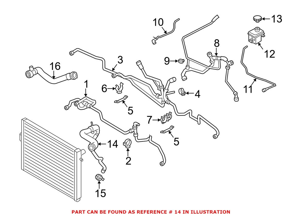 BMW Engine Coolant Hose - Upper 11537846363